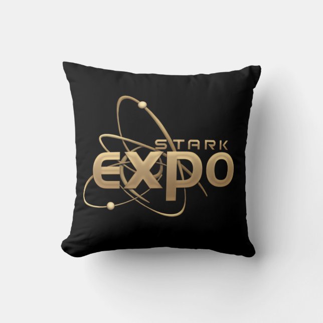 Stark Expo Stacked Logo Throw Pillow (Front)