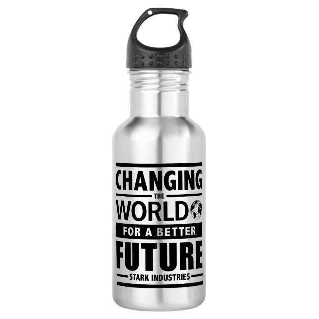 Stark Industries Changing The World 532 Ml Water Bottle (Front)
