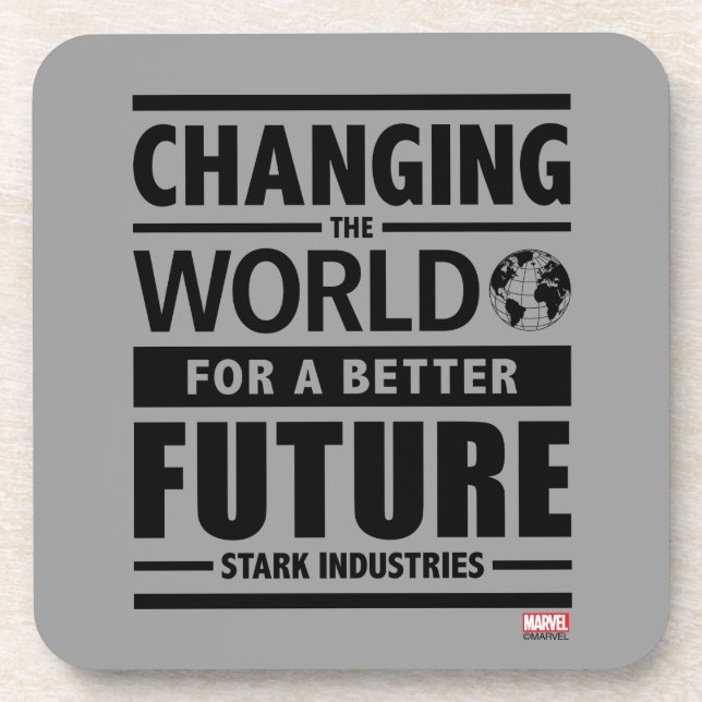Stark Industries Changing The World Coaster (Front)