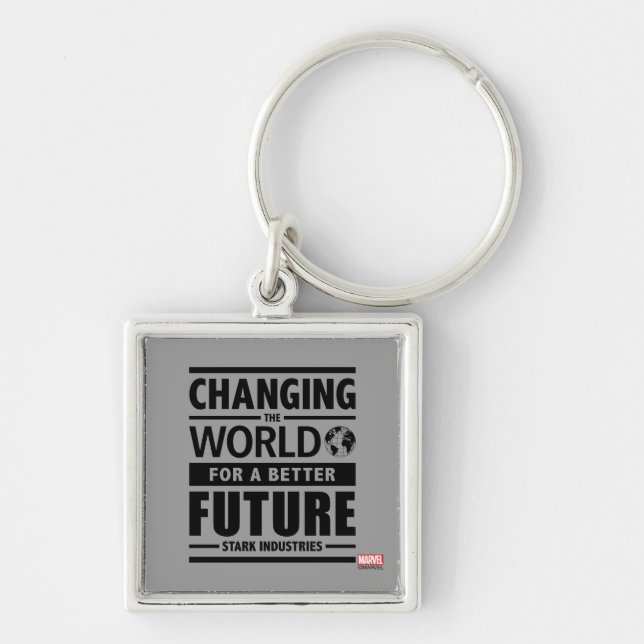 Stark Industries Changing The World Keychain (Front)