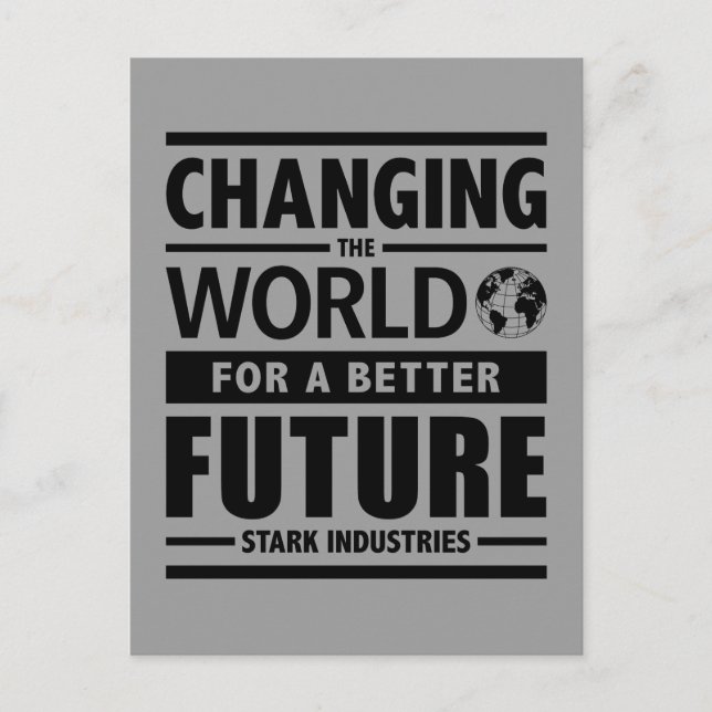 Stark Industries Changing The World Postcard (Front)