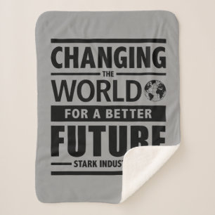 Stark Industries Changing The World Sherpa Blanket