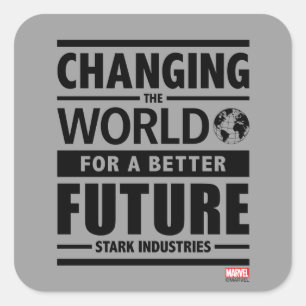Stark Industries Changing The World Square Sticker
