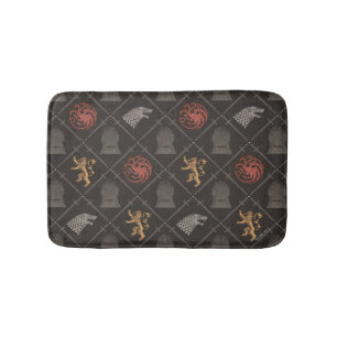 Stark, Lannister, Targaryen, Iron Throne Pattern Bath Mat