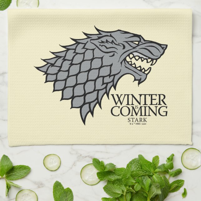 Stark Sigil - Winter Is Coming Kitchen Towel (Folded)