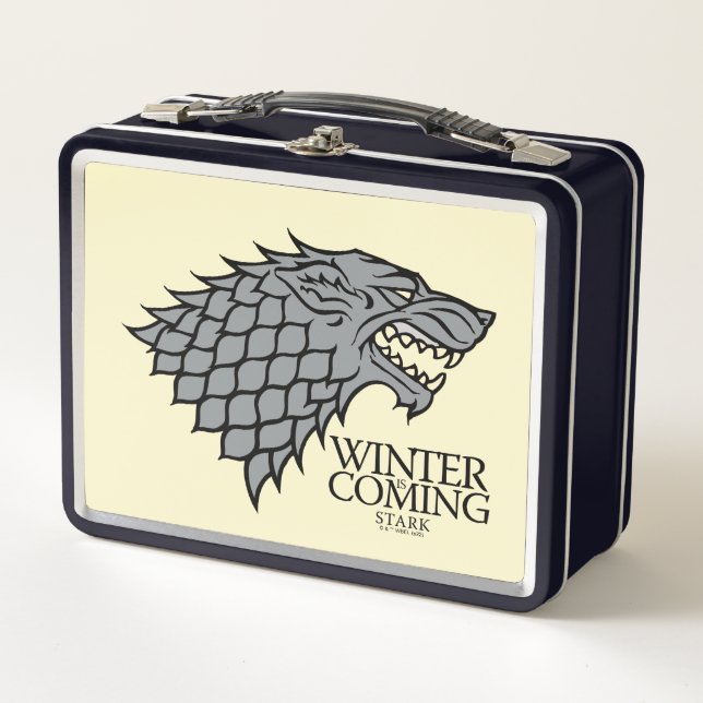 Stark Sigil - Winter Is Coming Metal Lunch Box (Front)