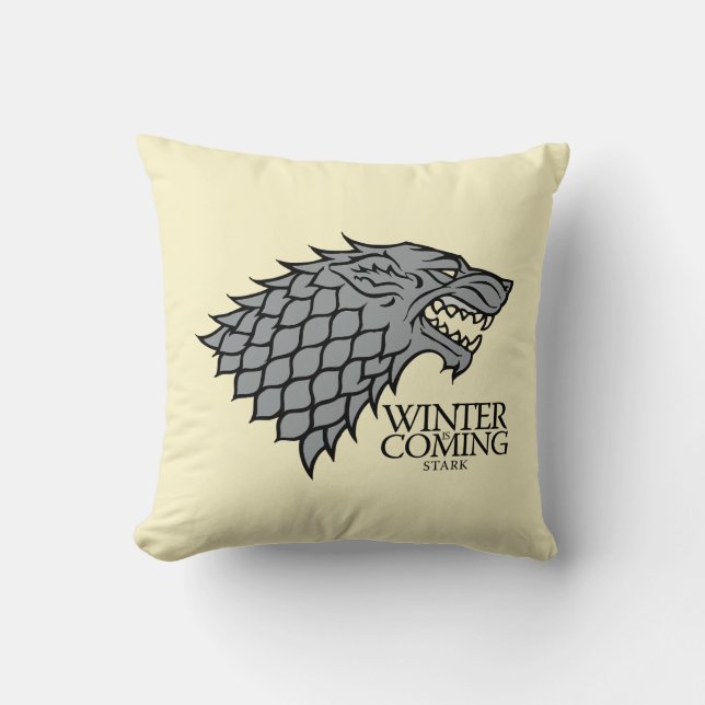 Stark Sigil - Winter Is Coming Throw Pillow (Front)