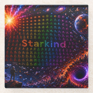 Starkind – Cosmic Evolution of Life Glass Coaster