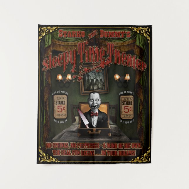 Starko the Dummy Sideshow Banner Tapestry (Front)