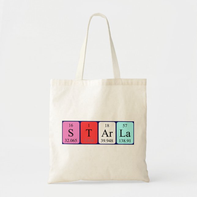 Starla periodic table name tote bag (Front)