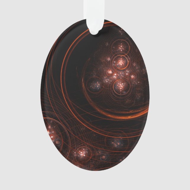 Starlight Abstract Art Acrylic Oval Ornament (Front)