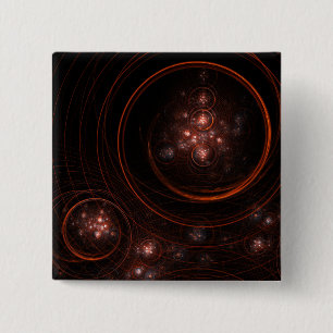 Starlight Abstract Art Button (square)