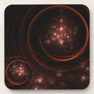 Starlight Abstract Art Cork Coaster