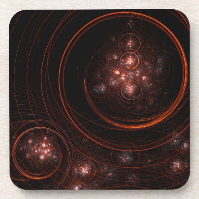 Starlight Abstract Art Cork Coaster (Front)