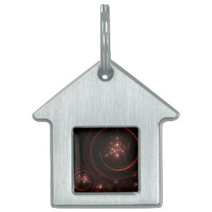 Starlight Abstract Art House Pet Tag