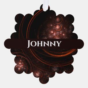 Starlight Abstract Art Ornament Card