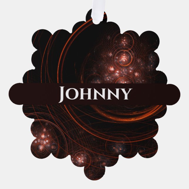 Starlight Abstract Art Ornament Card (Front)