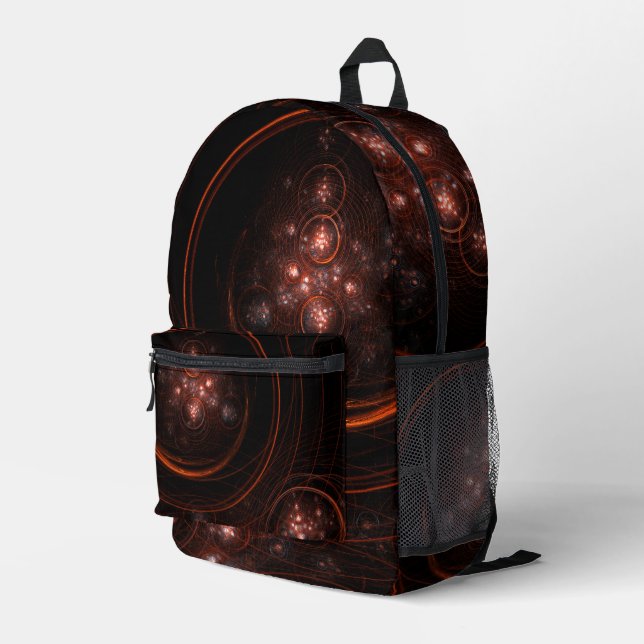 Starlight Abstract Art Printed Backpack (Back Corner Right)