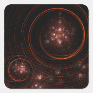 Starlight Abstract Art Square Sticker