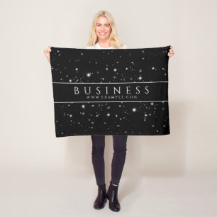 Starlight Black Fleece Blanket