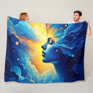 Starlight Consciousness Spiritual Energy  Fleece Blanket