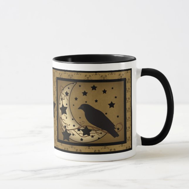 Starlight Crow Primitive Mug (Right)