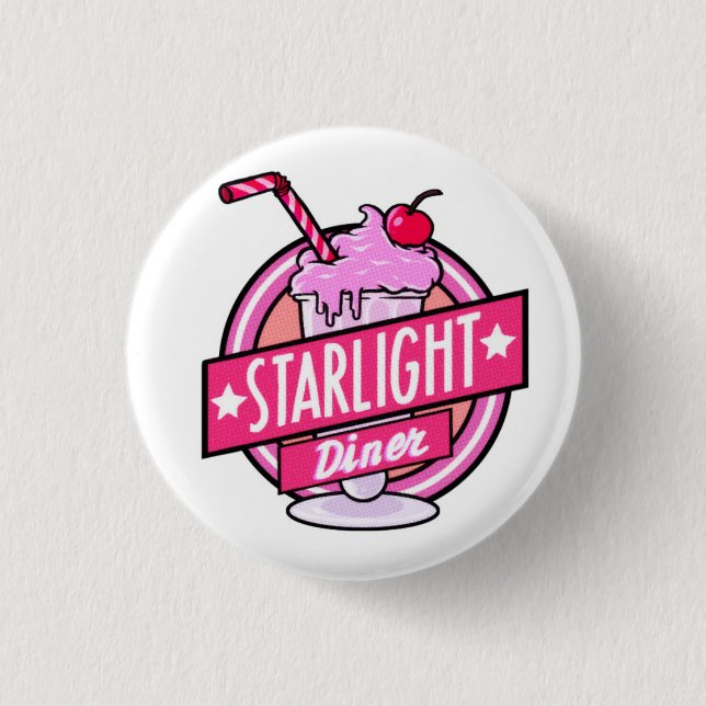 Starlight Diner Milkshake Pinbadge 1 Inch Round Button (Front)