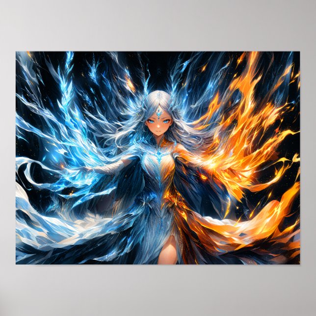 Starlight Elemental Guardian girl Poster (Front)