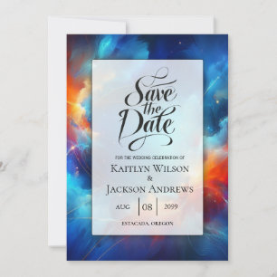 Starlight Fusion of Fire and Ice Wedding Save The Date