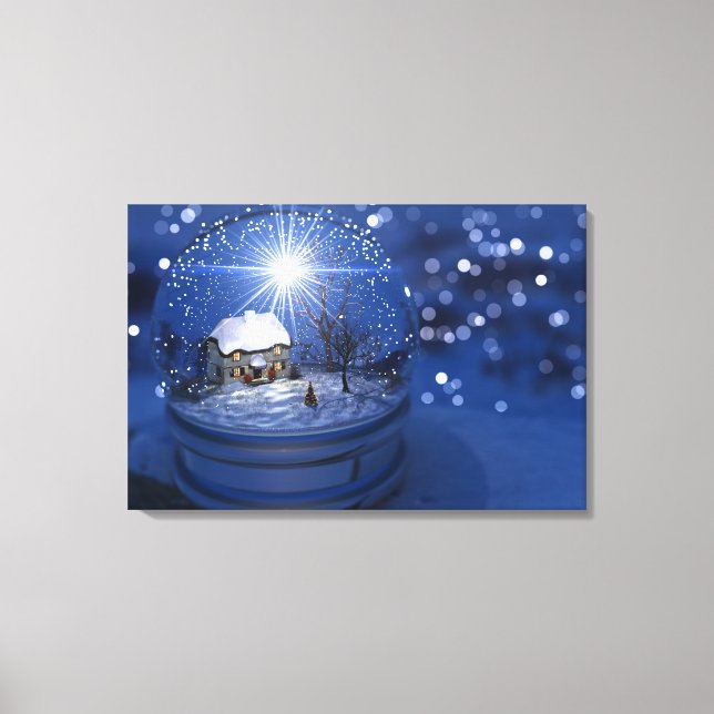 Starlight Globe Christmas Canvas Print (Front)