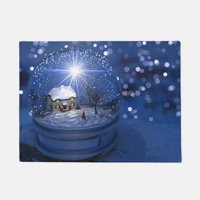 Starlight Globe Christmas Doormat (Front)