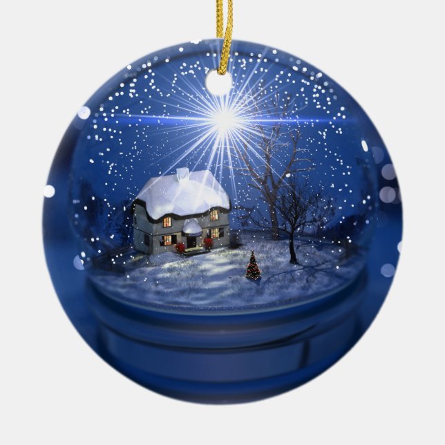 Starlight Globe Christmas Ornament (Front)