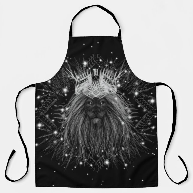 Starlight Lion with Crown Monogram Apron (Front)