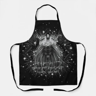 Starlight Lion with Crown Monogram Quote Apron