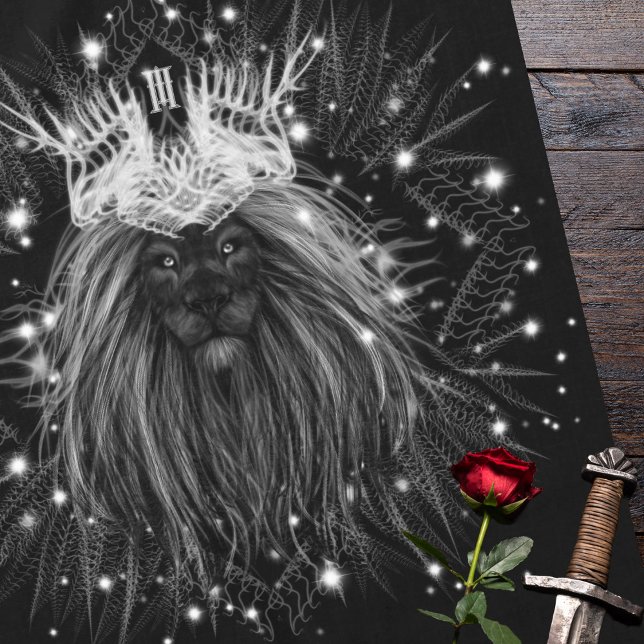 Starlight Lion with Crown Monogram Tablecloth (Creator Uploaded)