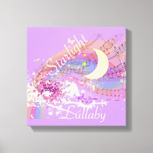 Starlight Lullaby Colour Splash Stretched Canvas Print