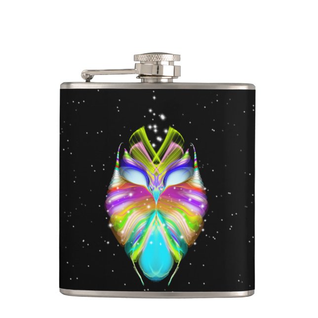 Starlight Oracle Owl Hip Flask (Front)