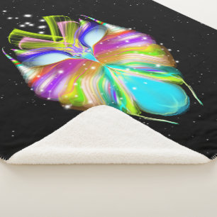 Starlight Oracle Owl Sherpa Blanket