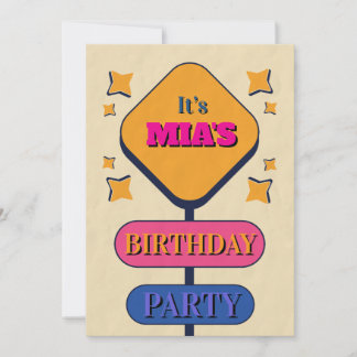 Starlight roadmap birthday invitation card
