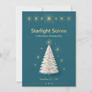 Starlight Soiree Mid-Century Christmas Invite