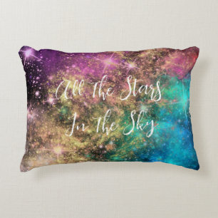 Starlight Sonata: Personalized Starry Creation Accent Pillow