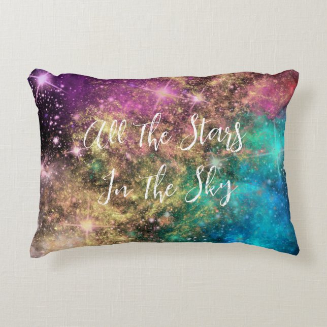 Starlight Sonata: Personalized Starry Creation Accent Pillow (Front)