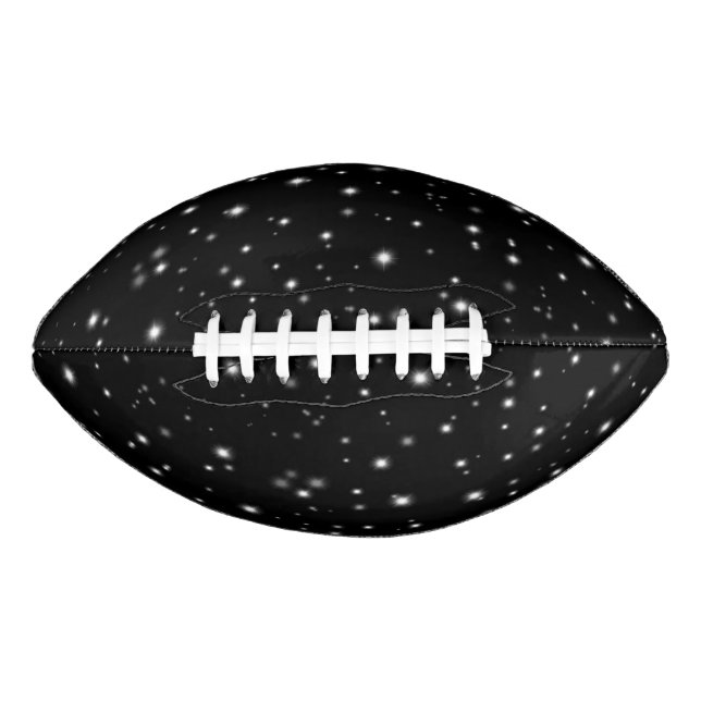 Starlight Sparkles Black and White Stars Football (Front)