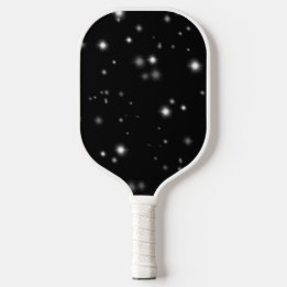 Starlight Sparkles Black and White Stars Pickleball Paddle