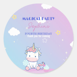 Starlight Unicorn Birthday Sticker