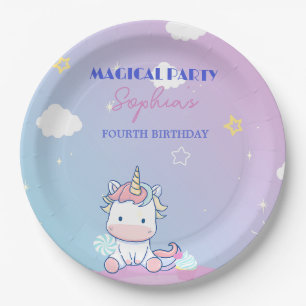 Starlight Unicorn Party Plate