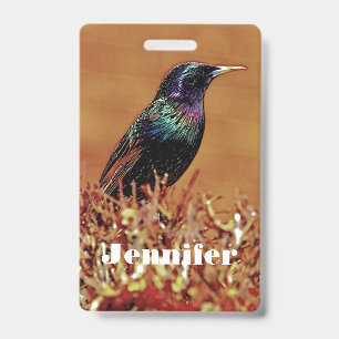 Starling Bird Badge