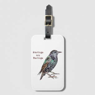 Starlings Are Darlings Luggage Tag