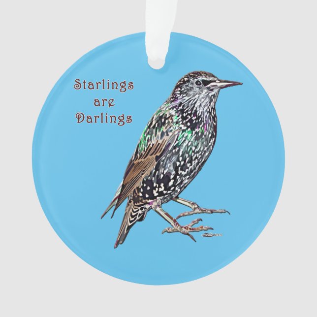 Starlings Are Darlings Ornament (Front)