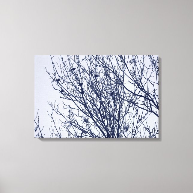 Starlings in a Tree Canvas Print (Front)
